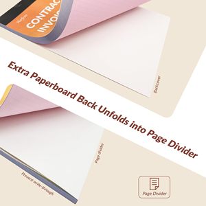 3部ノーカーボン作業指示書見積もりフォーム請負業者請求書8X11インチ請求書領収書NCRノーカーボン販売注文書 - Product Image 5