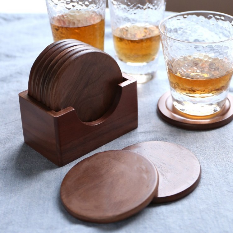 Solid wood coasters