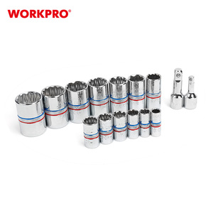 WORKPRO16PCメカニックツールボックスセット3/8 "ダブルエンドCR-Vスパナソケットセット自動修理ハンドツールキットギアレンチ - Product Image 3