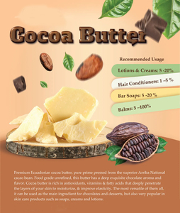 Manteca de cacao cruda-Sin refinar 100% Grado alimenticio puro-Uso para cacao Bálsamo labial Cicatrices Aceite Loción batida-Hidratante para la piel y el cabello - Product Image 4