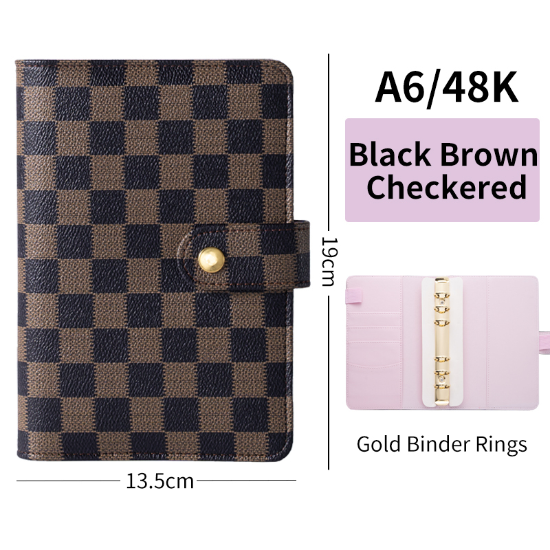 Raccoglitore A6 marrone + rosa + oro
