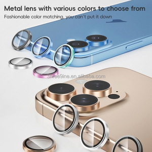Orijinal Metal HD temperli cam kamera Lens koruyucu iPhone 16 için Pro Max 16 16Pro ekran koruyucu anti-çizik fonksiyonu - Product Image 4