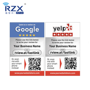 กันน้ำพีวีซีรีวิวเราบน Google Card 13.56MHz 213 ntag 144byte NFC Google Review ธุรกิจที่มีบัตรรหัส QR - Product Image 6