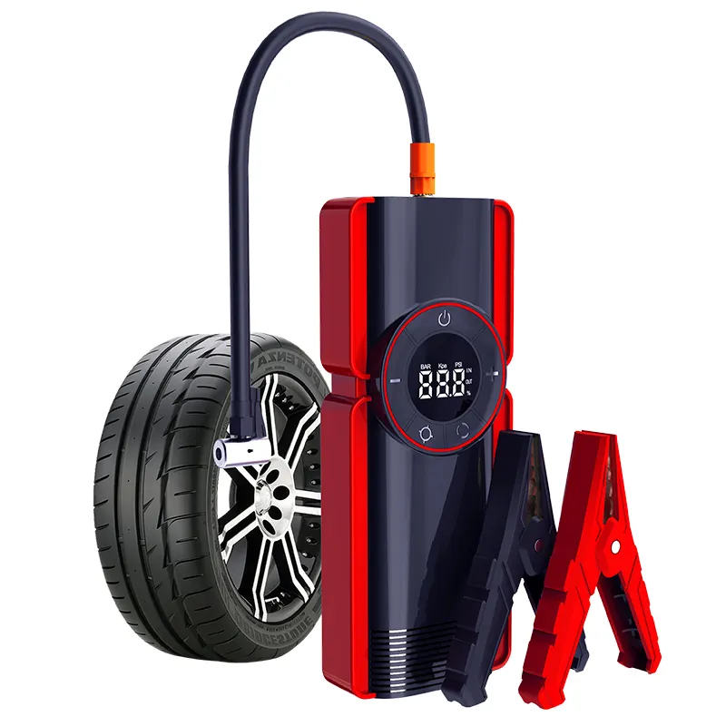 Démarreur de saut de qualité, pompe à air pour pneu de voiture, compresseur d'air de voiture numérique 12v portable pour voiture