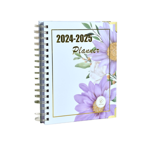 Diario académico personalizable A5 A6 B5 cuadrícula punteada 2023 2024 banda elástica agenda de tapa dura planificador diario cuaderno - Product Image 1