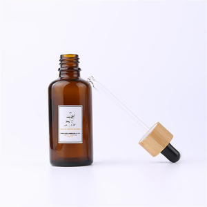 10ml <strong>15ml</strong> 30ml 50ml 100ml Bamboo Lid <strong>Empty</strong> <strong>Dropper</strong> <strong>Bottle</strong> Amber Essential Oil Glass <strong>Bottle</strong> With <strong>Dropper</strong> and Your Logo - Product Image 4