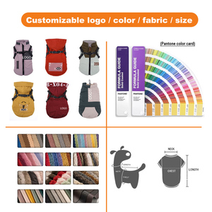 गर्म चिंतनशील पिल्ला कपास-पंडिंग कोट सर्दियों के कुत्ते के कपड़े नए कुलों के कपड़े - Product Image 6