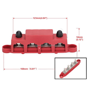 Çinko alaşımı ve pirinç brass 4 çıtçıt 250A M8 güvenli güç dağıtım bara kutusu - Product Image 2