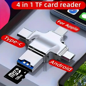 4 In 1 mikro bellek TF kart okuyucu telefon PC kamera tipi C IOS için Usb C Android okuyucu taşınabilir okuyucu - Product Image 4