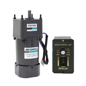 BringSmart 5M120GN-C <strong>Ac</strong> Generator <strong>Motor</strong> 220v High Torque Low <strong>Rpm</strong> 200 <strong>Rpm</strong> <strong>Ac</strong> Gear <strong>Motor</strong> 120W <strong>Single</strong> <strong>Phase</strong> <strong>Motor</strong> Speed Controller - Product Image 1