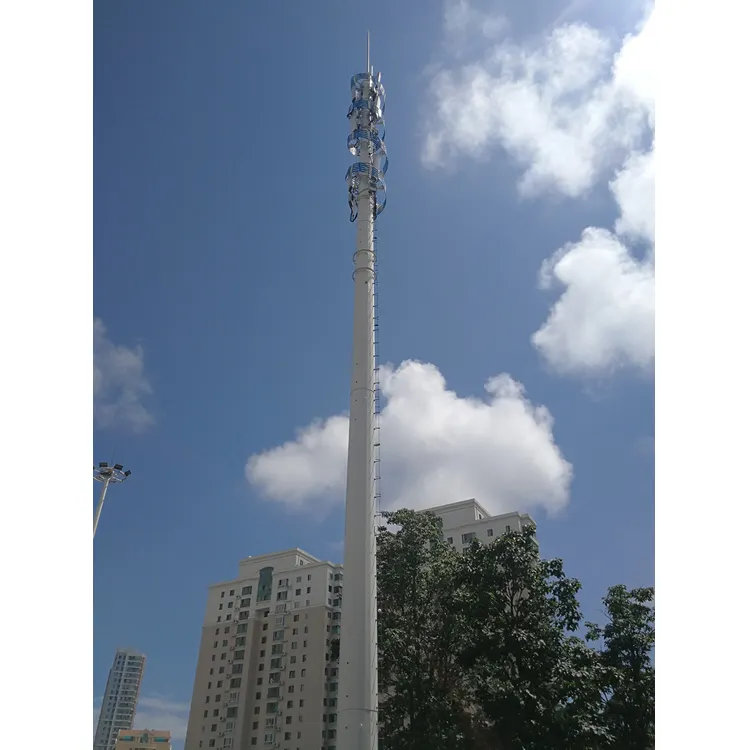 20M 25m 35m 40m 45m 55m 60m 65m 70m 75m telecomunicaciones autoportante solo tubo Gsm Antena de microondas para Torre de Telecomunicaciones