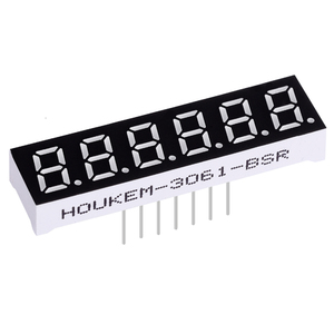 HOUKEM-3061-BSR общий анод красный 6-значный семисегментный дисплей 0,3" - Product Image 1