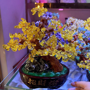 クリスタルツリー琥珀色シトリンツリーギフト装飾用 - Product Image 4