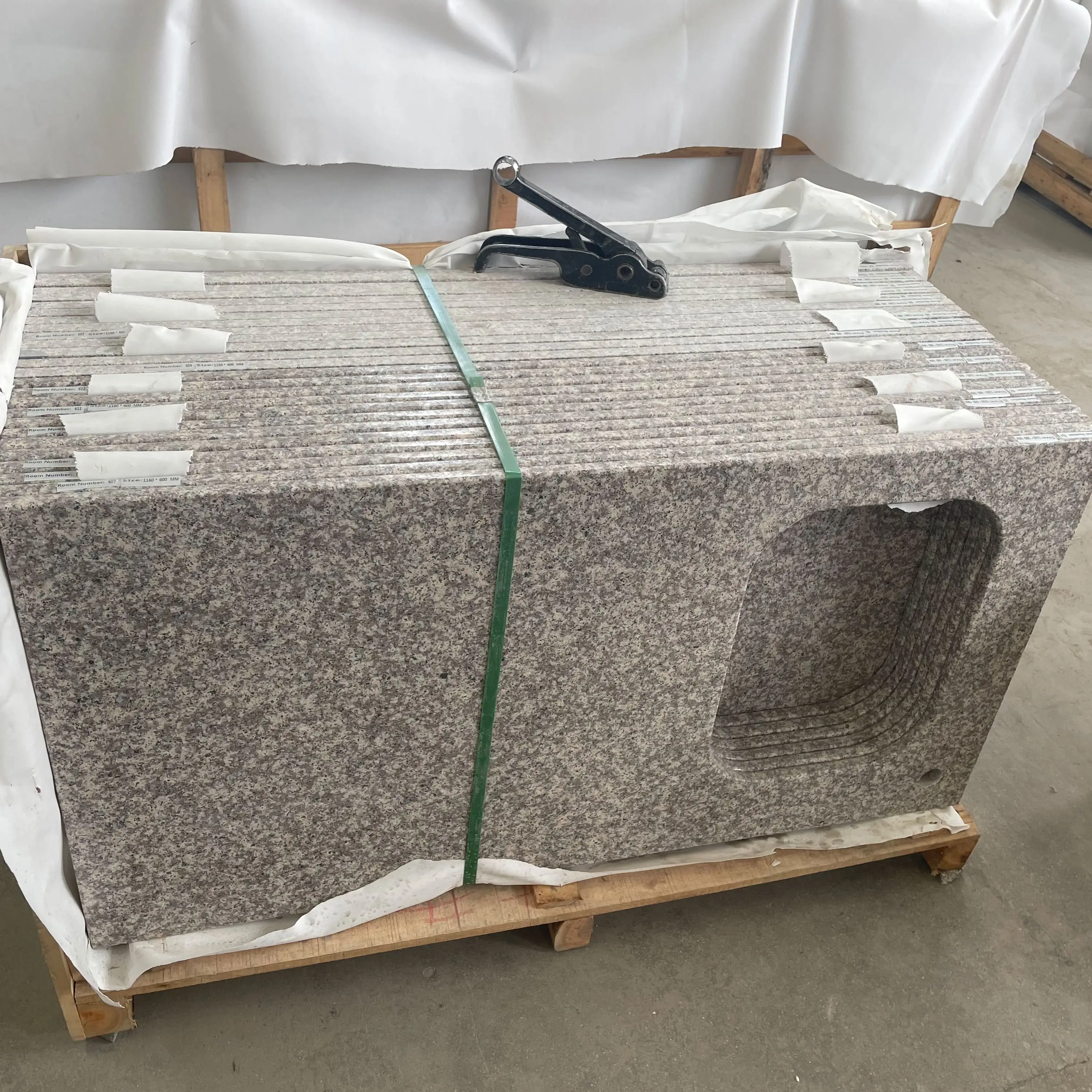 Encimera de granito G664, mesa prefabricada pulida, granito gris Natural antiguo, tamaño personalizado