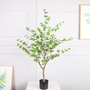 日本のインターネットセレブ人工装飾風景木盆栽床立ち模造緑植物ツリー - Product Image 6