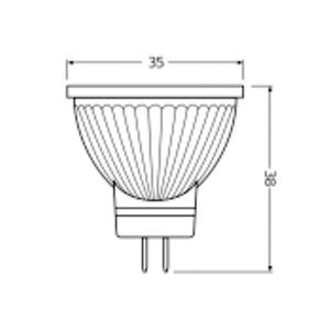 OSRAM LED reflektör lamba MR11 4.2W GU4 345lm 12V 2,700 K 36 ° - Product Image 3