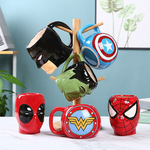 Tùy chỉnh Avengers sứ tách trà Spider Man Hulk Thor sắt người đàn ông siêu nhân 3D phim hoạt hình đồ uống gốm cốc sữa cho món quà giáng sinh - Product Image 1