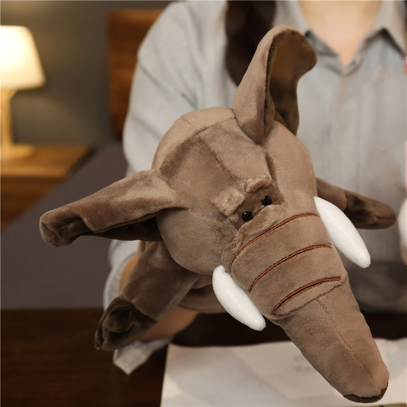 Burattino a mano a forma di elefante - animale dei cartoni animati