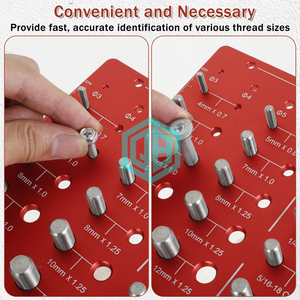 All-in-One konu ve matkap kiti 14 SAE,14 metrik, 6 matkap delikleri iplik profil göstergesi basitleştirmek garaj ve fabrika onarımları - Product Image 3