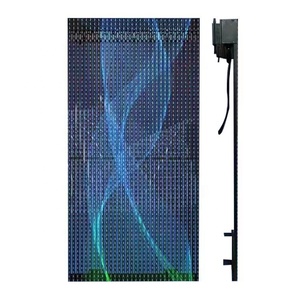 P16.67-16.67 açık su geçirmez şeffaf cam LED perde ekran şerit tel örgü elek bina reklam videosu medya kullanımı için - Product Image 1