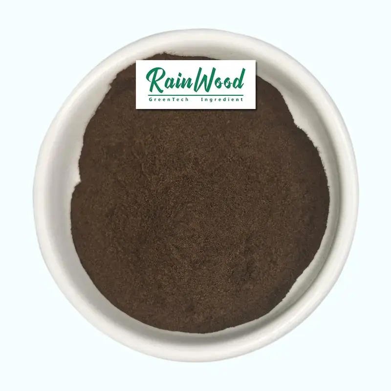 Rainwood אספקת chaga פטריות תמצית 10% סוכרים מים מסיס תוסף תזונה chage פטריות תמצית אבקה