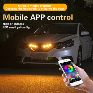 <strong>5W</strong> <strong>Led</strong> Mid-Grid Flash Lamp Daytime Running Light Universal RGB Front Grille Light Warning Signal Light - Product Image 2