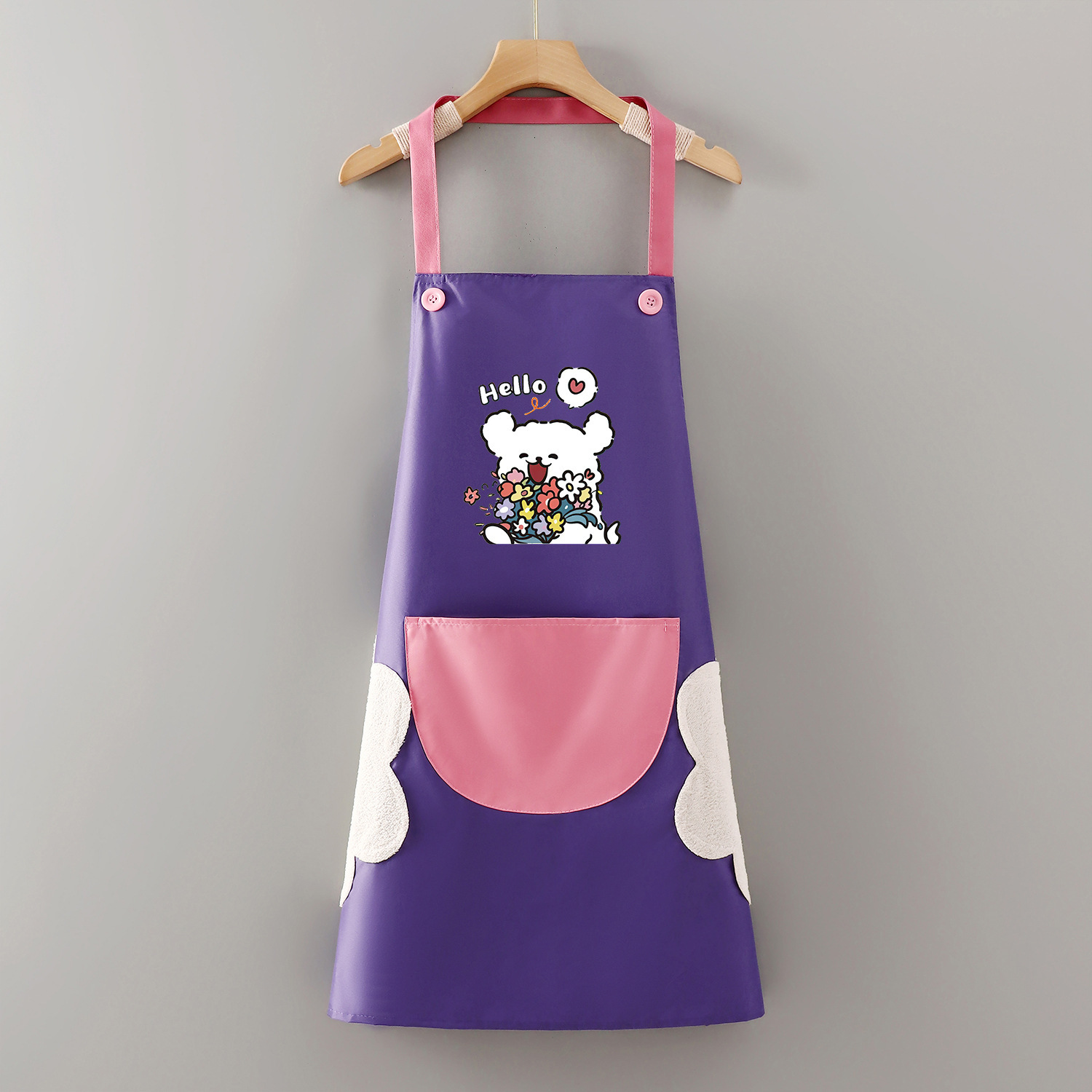 Ramo de halter impermeable estilo limpiamanos rosa púrpura