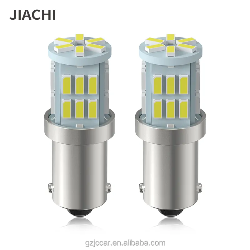 JiaChi fabrika yüksek kalite BA9S oto araba Led ampuller işık Light T4W H6W lamba park brülör 3014 Cool serin beyaz yeşil sarı kırmızı