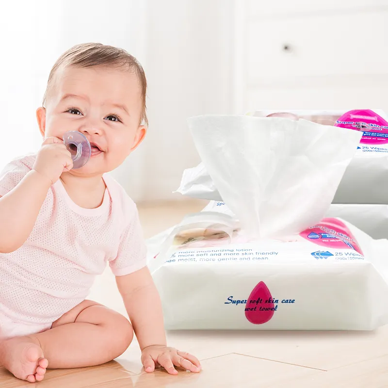 OEM आरटीएस मूल्य बेबी डायपर थोक प्राकृतिक जल आधारित बेबी वाइप्स अनुकूलित सफाई गीले वाइप्स