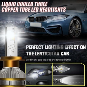 Yhkoms N13 <span class=keywords><strong>LED</strong></span> Đèn Pha 6000K 14000lm H4 H7 Hb3 Hb4 9012 H1 Sương Mù Ánh Sáng Bóng Đèn 18V Xe Đầu Đèn Canbus Ba Ống Đồng Làm Mát - Product Image 5