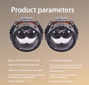 Bi <strong>Led</strong> Projector Sanvi New 3'' A11 Max Bi <strong>Led</strong> Projector Headlight 72w 5500K Bi <strong>Led</strong> Projector Lens Car Accessories Car Lamps - Product Image 5