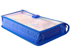 Carpeta de archivo expandible A4 de plástico PP transparente, bolsa de sobre, manija de documento de cartera con producto de archivo conveniente de alta visibilidad - Product Image 5