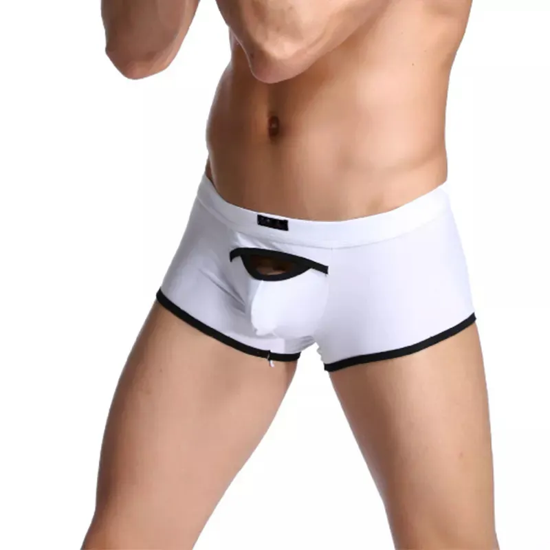 Ropa interior Sexy y cómoda para hombre, Bóxer corto suave, bañadores