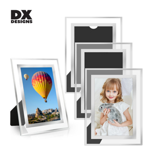 Lấp lánh nhân đôi <span class=keywords><strong>5x7</strong></span> 6x8 8x10 A4 kính khung ảnh long lanh Pha Lê Bạc khung ảnh cho đám cưới khung cho gia đình bên - Product Image 5