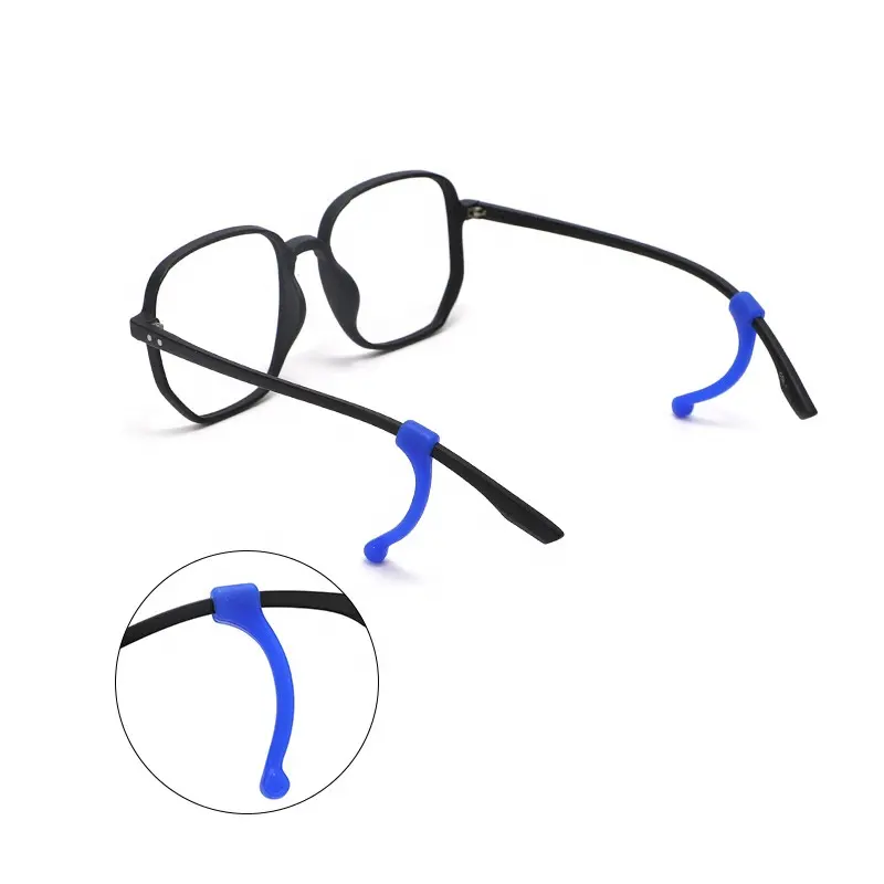 Suporte de óculos de silicone antiderrapante para óculos, novo design colorido e confortável, gancho de ponta para orelha, óculos de proteção