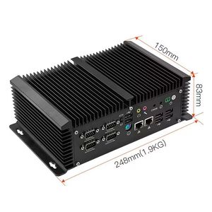 頑丈なファンレス産業用コンピューター6xRs232 COM 4Lan Core I7 8559U 8550UクワッドコアWin10 Linuxデスクトップ組み込みボックスGPIO HD VGA - Product Image 5