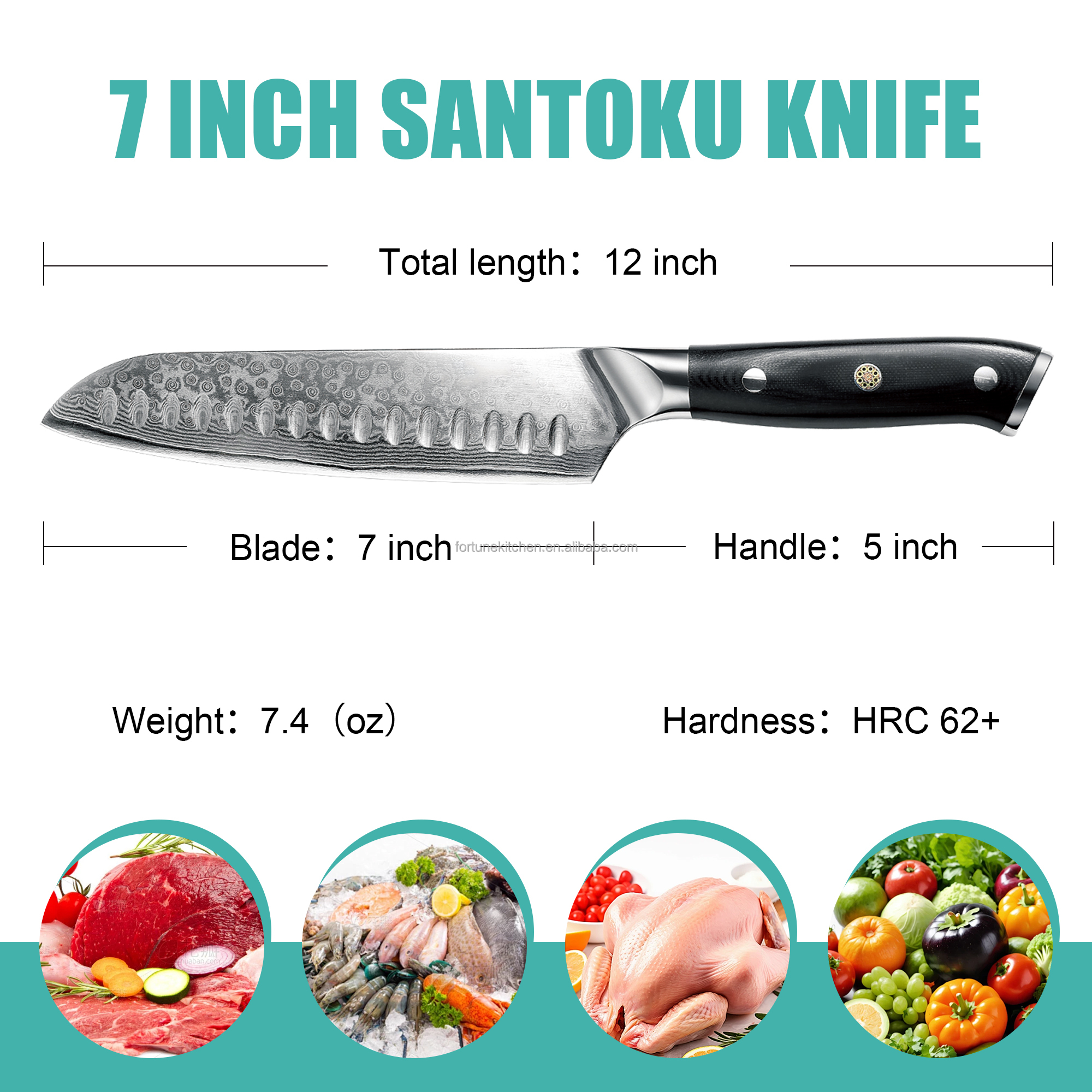 Cuchillo Santoku