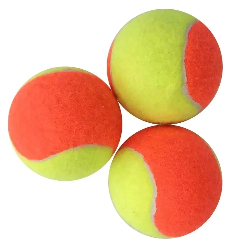 Wholesale Cheapest Bulk Printed Pressureless Colored Soft Custom Logo Small Beach Tennis Ball Pack Of 3