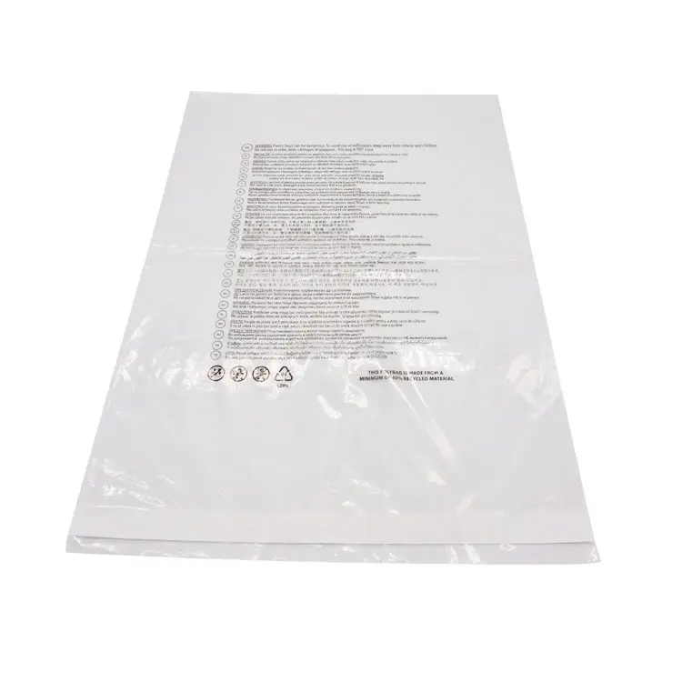 100% リサイクルRCS標準カスタムデザインアパレルビニール袋FLAT自己粘着封筒