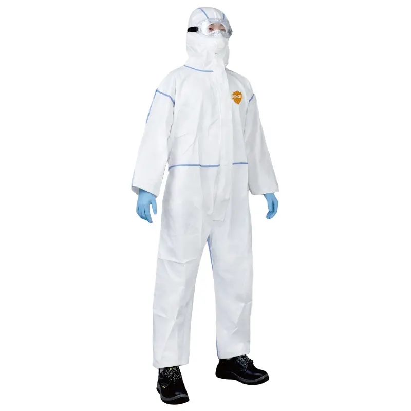 Rahat anti-statik toz geçirmez nem geçirgen güvenlik kıyafetleri nefes koruyucu tulum