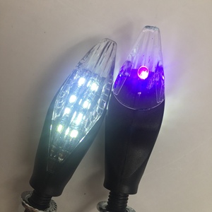 2PCs 12V Double Sided Lighting Two Colors White Blue Yellow Red and RGB Strobe Flash Led Turn Signal Motorcycle Head <strong>Lights</strong>