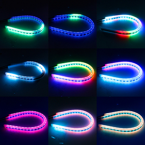 App בקרת גמיש RGB <span class=keywords><strong>LED</strong></span> רצועת רכב דקורטיבי מנורת רצועת בשעות היום Waterproof ריצת אור