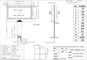 Módulo de Pantalla LCD de Matriz de Puntos COG 12864 FSTN con Retroiluminación <span class=keywords><strong>LED</strong></span> - Product Image 6
