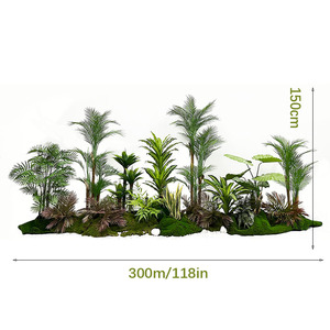 室内用人工緑の木の景観大きな木のデザイン装飾木の窓緑の植物の景観 - Product Image 6