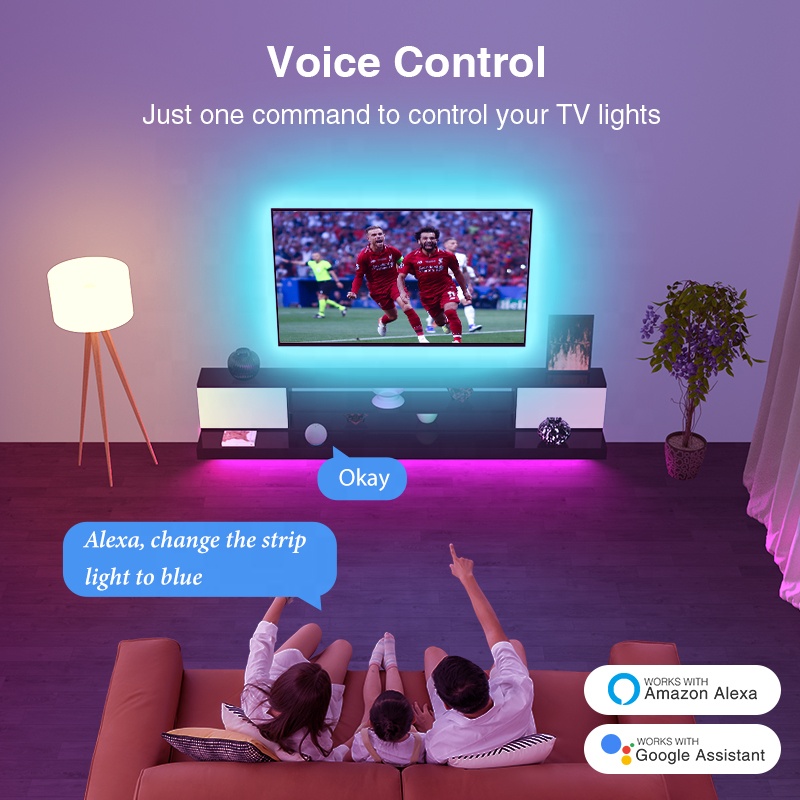 Gosund Nitebird Tuya Smart Led Strip Wifi RGB Light Strip APP Control 5050 Work With Alexa Google Assistant Wholesale 5 Meter