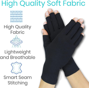 Sarung tangan kompresi artritis Pria Wanita, sarung tangan tanpa jari untuk mengetik berkendara - Product Image 3