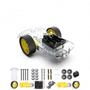 Studie 2WD Motor Smart Robot Auto Chassis Kit mit Acryl Speed Encoder Batterie kasten für Ardui - Product Image 2