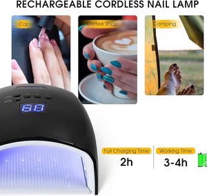 Lampada ricaricabile a LED UV per unghie 48W Cordless per unghie LED Gel smalto luce con Display LCD, sensore automatico e 5 impostazioni del Timer - Product Image 5