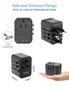 Super Mini Pd <strong>17w</strong> Gan 3C1C+AC Fast Charge Usb C Wall Adapter Double-fuse Protection Universal Plug Travel <strong>Charger</strong> - Product Image 2
