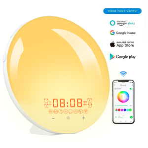 Drops hipping WiFi Smart Voice Sonnenaufgang Weck licht FM-Radio Aufstehen Licht Smart Sunrise Wecker - Product Image 3